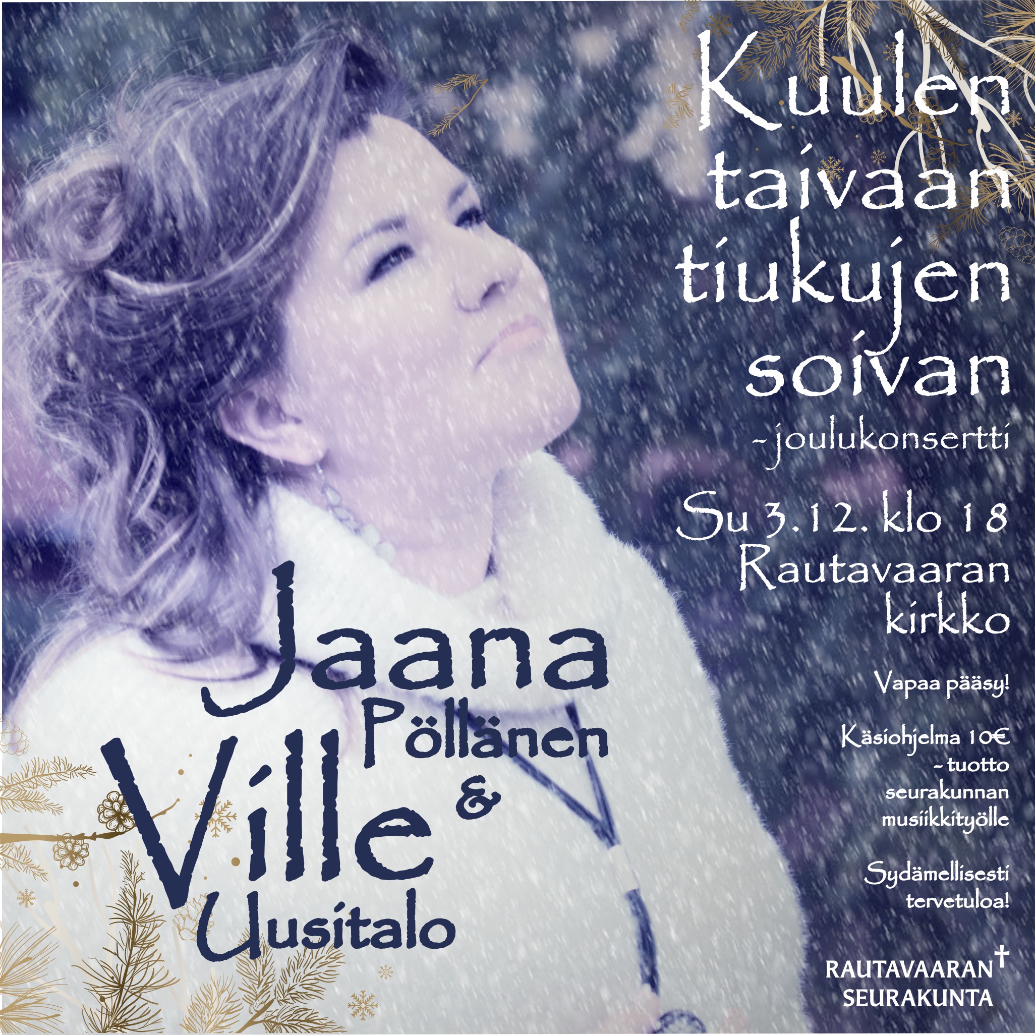 Jaana Pöllänen -joulukonserttimainos