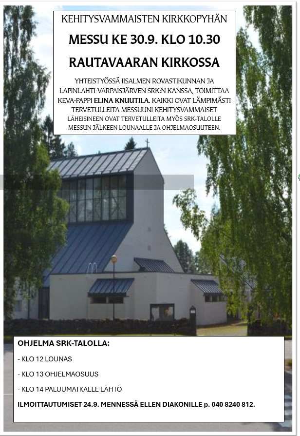 Keva-kirkkopyhä 30.9.2026
