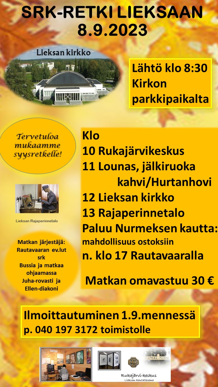 Lähdetään Lieksaan yhdessä pe 8.9.23!