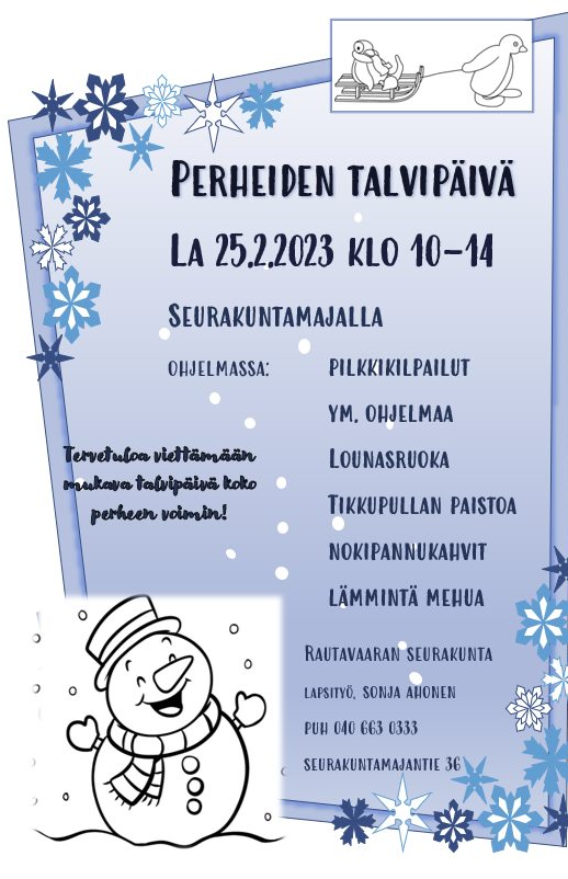 Talvipäivän mainoskuva